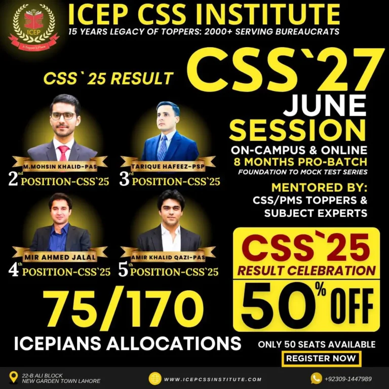 CSS Annual Plan css academy lahore