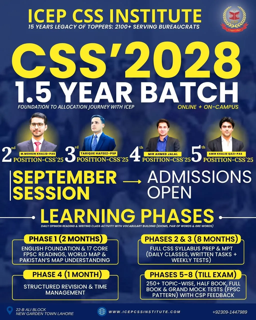ICEP CSS Institute — CSS 2028 Admissions Open
