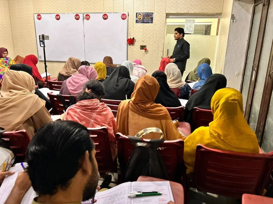 ICEP Classroom Female students in a CSS preparation class at ICEP