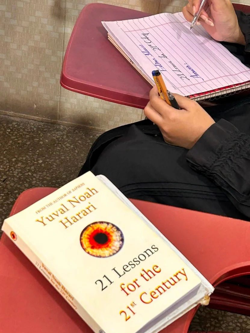 ICEP Classroom Student reading a recommended book during self-study at ICEP